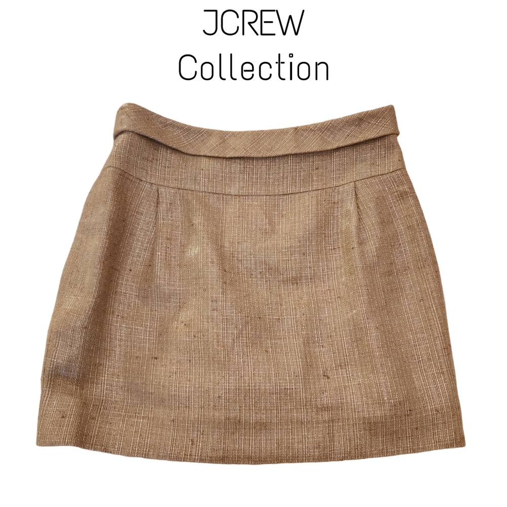 Jcrew Collection  Mini Textured Golden Skirt Size 2 Small